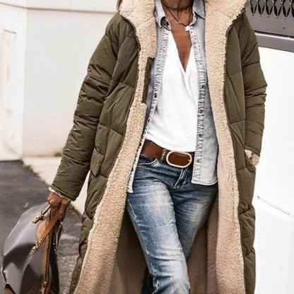 Damska Długa Puffer Kurtka Ciepła Oversize Zimowa