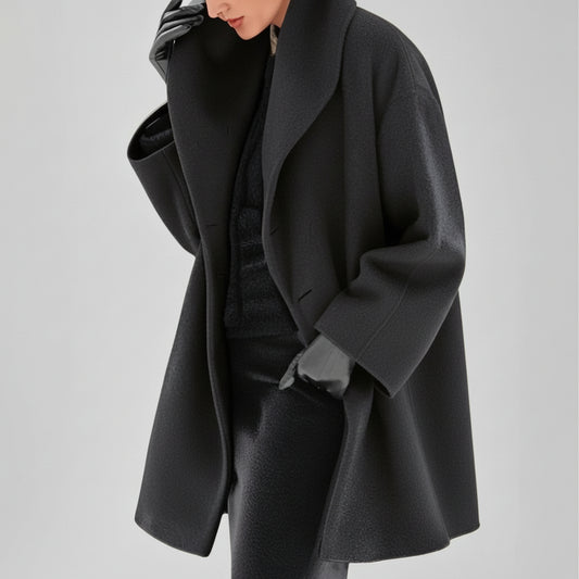 Damski Elegancki Płaszcz Oversize Długi Codzienny Fason