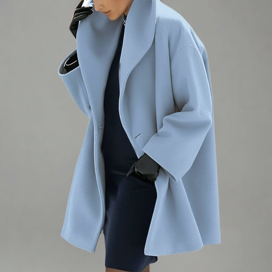 Damski Lekki Płaszcz Krótki Oversize Elegancki