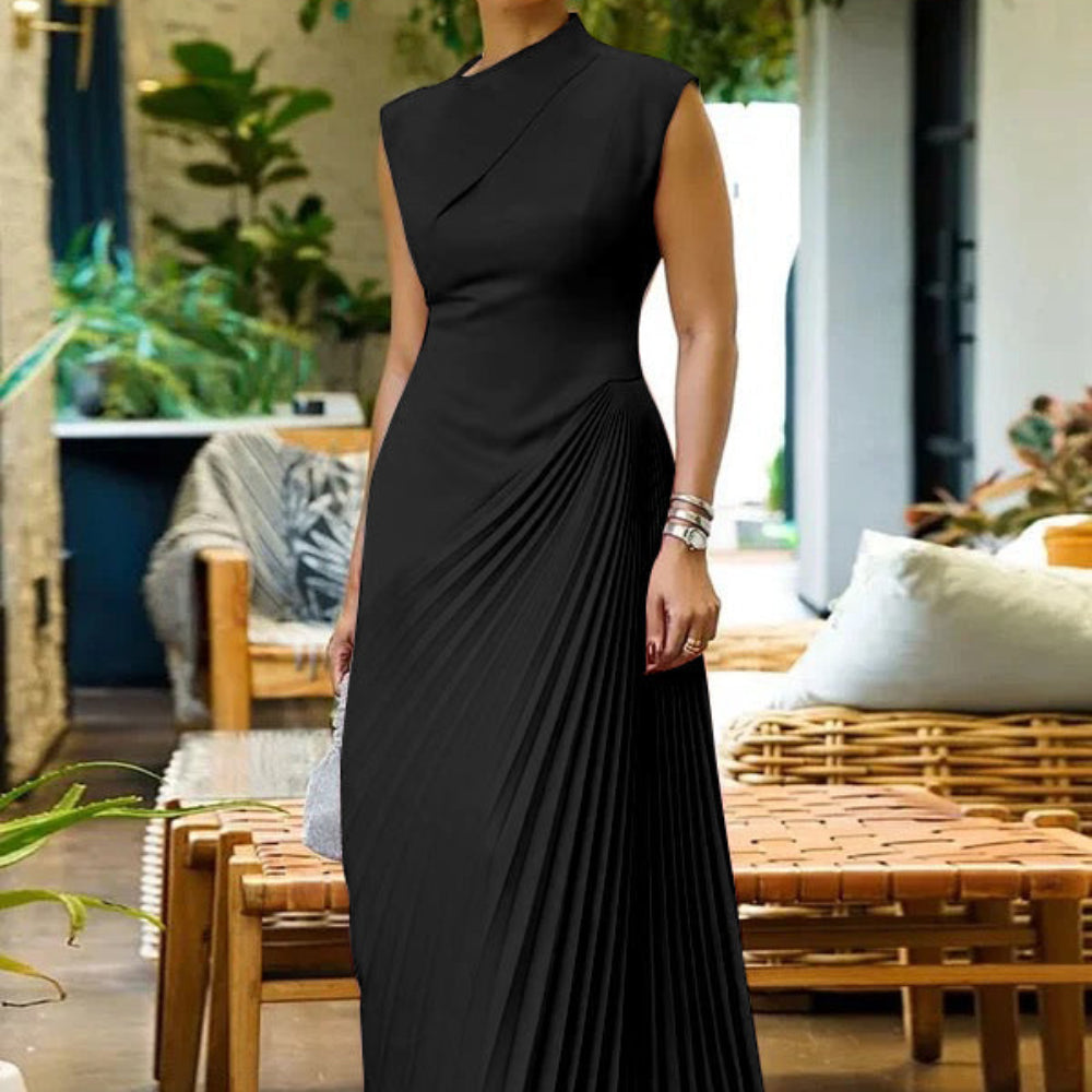 Suknia Ślubna Elegancka Sukienka Wieczorowa Plisowana Maxi