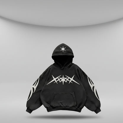 Damska Oversizowa Bluza Swetrowa Kapturem Długi Sweter