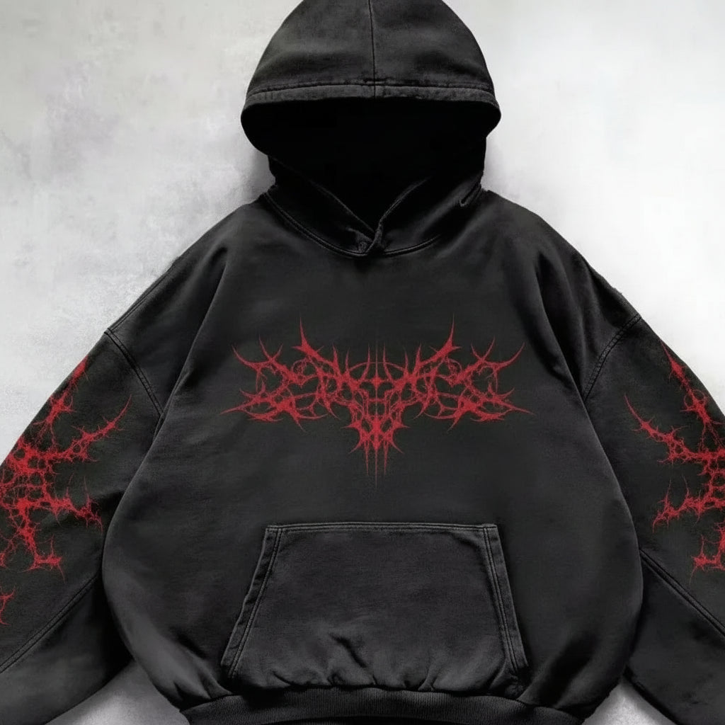 Damska Oversizowa Bluza Swetrowa Kapturem Długi Sweter