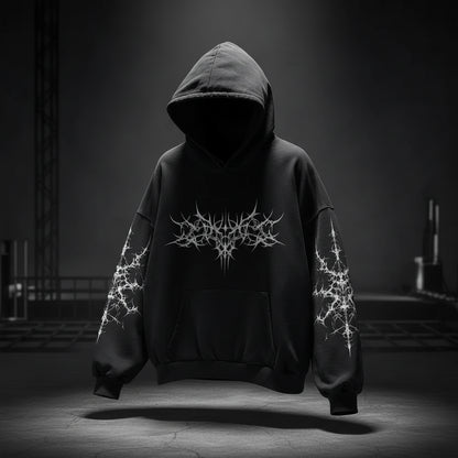 Damska Oversizowa Bluza Swetrowa Kapturem Długi Sweter