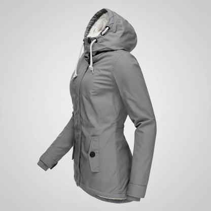 Damska Ocieplana Parka Kurtka Długi Lekki Oversize