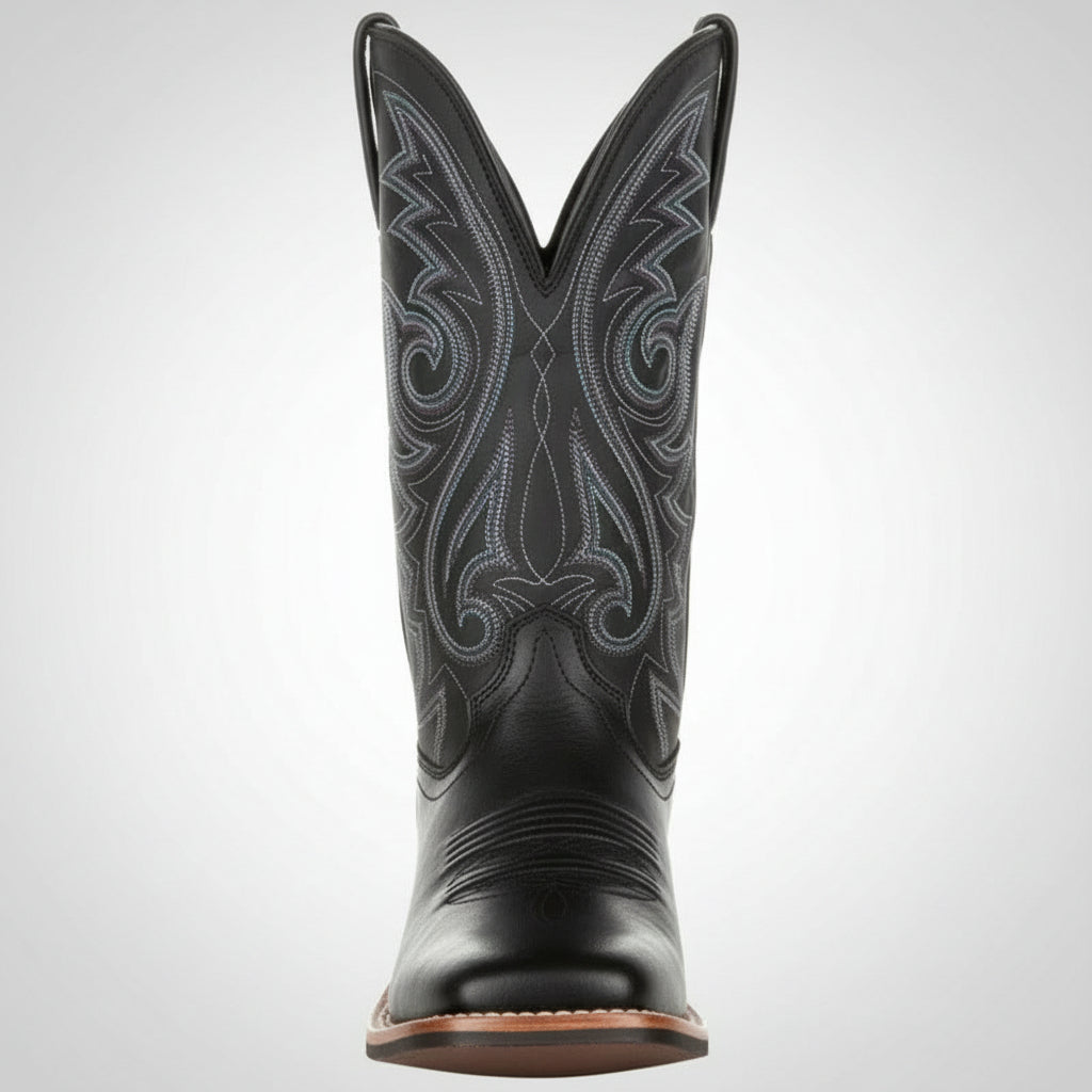 Buty Męskie Kowbojskie Długie Wygodne Skórzane Obuwie