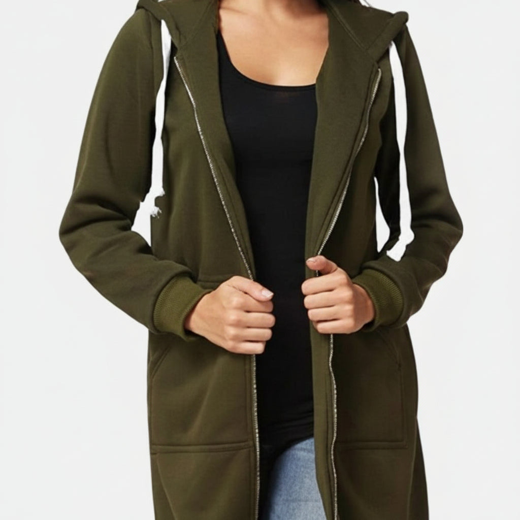 Damska Dluga Lekka Jacket Wygodna Oversize