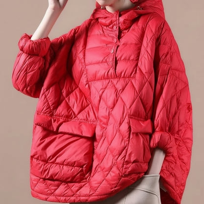 Damska Pikowana Kurtka Puffer Krótka Oversize