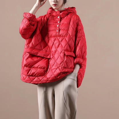 Damska Pikowana Kurtka Puffer Krótka Oversize