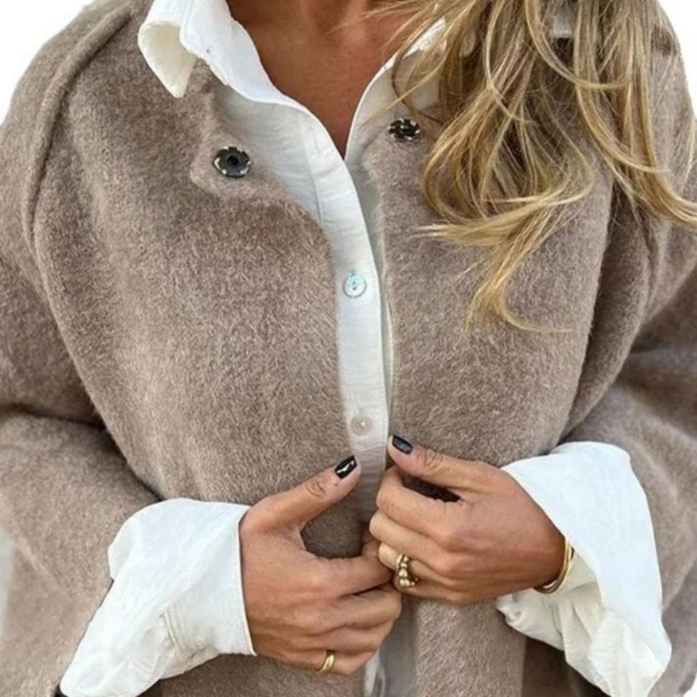 Damska Kurtka Sztuczne Futro Oversized Lekka