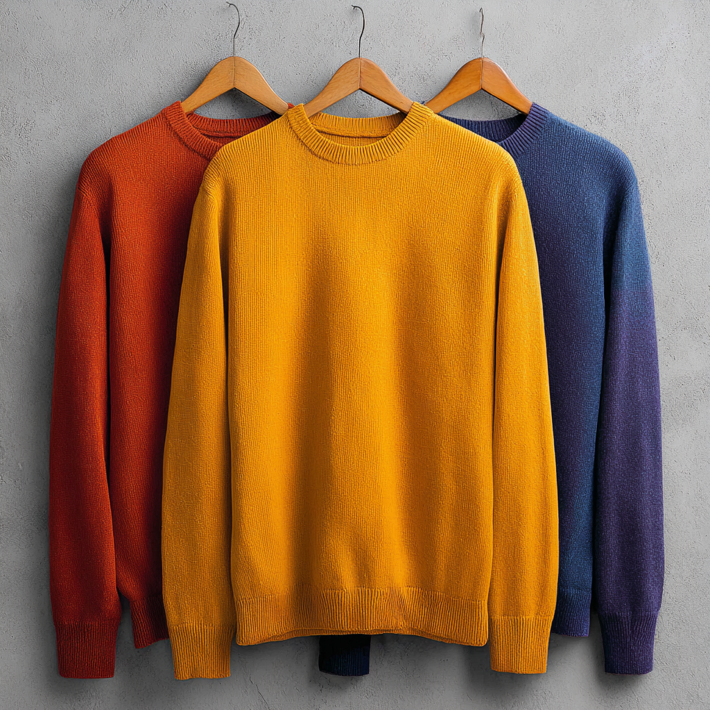 Sweter z długim rękawem dla mężczyzn, dzianina