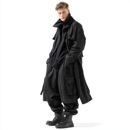 Płaszcz przeciwdeszczowy dla mężczyzn, który jest artystyczny