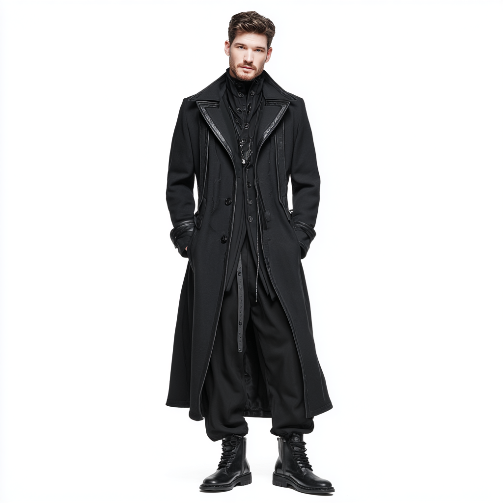 Płaszcz przeciwdeszczowy dla mężczyzn, który jest artystyczny