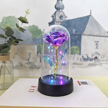Sztuczna Róża Podświetleniem LED Dekoracja Walentynki Prezent Wesele