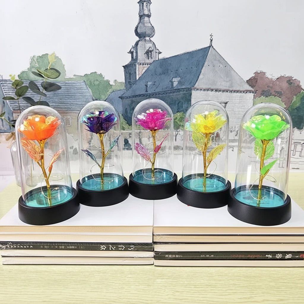 Sztuczna Róża Podświetleniem LED Dekoracja Walentynki Prezent Wesele