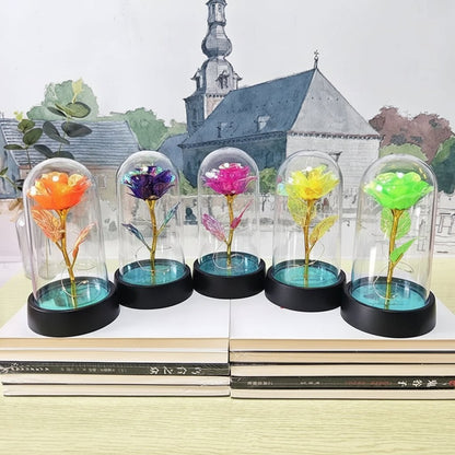 Sztuczna Róża Podświetleniem LED Dekoracja Walentynki Prezent Wesele