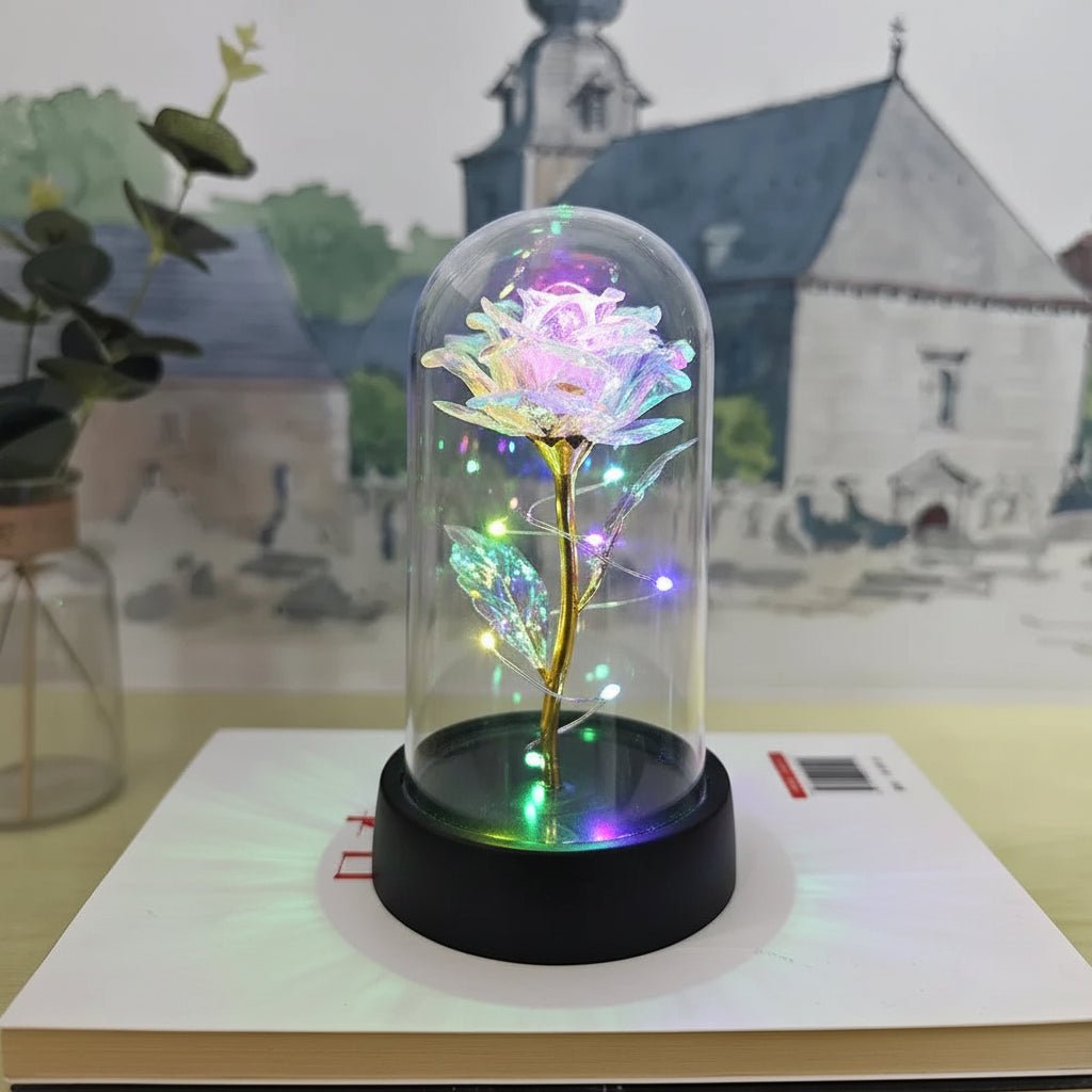 Sztuczna Róża Podświetleniem LED Dekoracja Walentynki Prezent Wesele