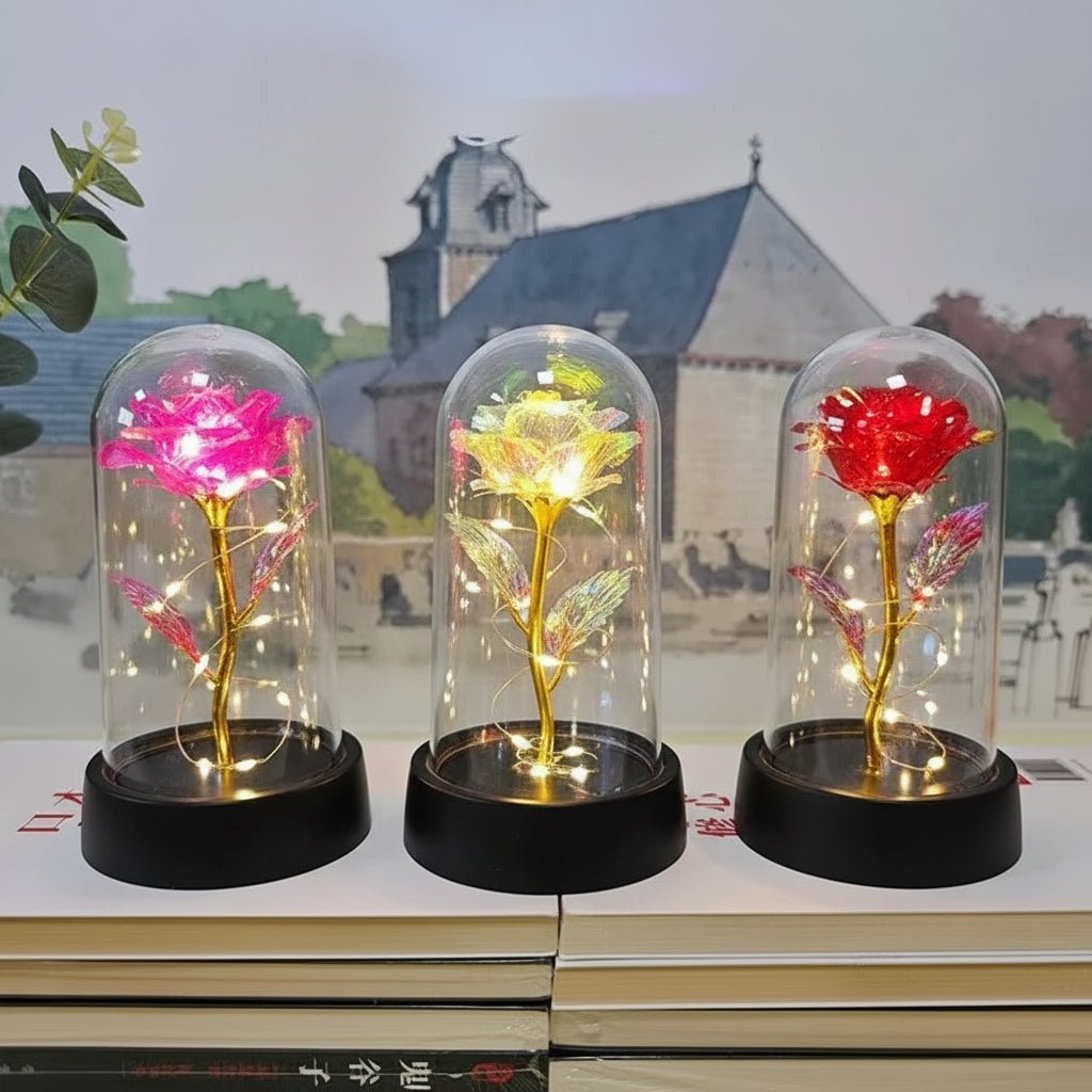 Sztuczna Róża Podświetleniem LED Dekoracja Walentynki Prezent Wesele