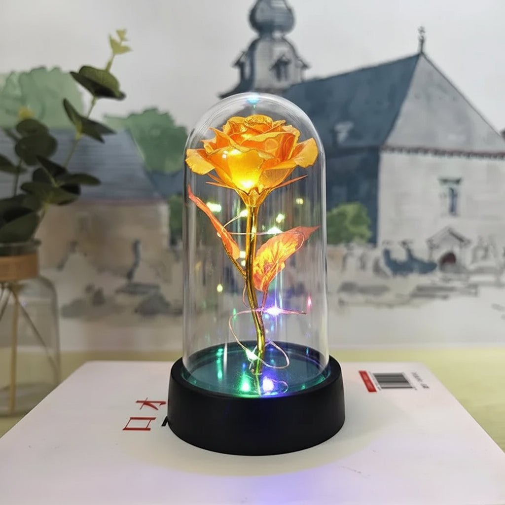 Sztuczna Róża Podświetleniem LED Dekoracja Walentynki Prezent Wesele