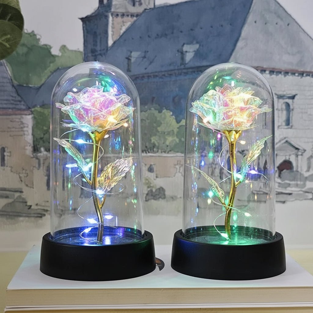 Sztuczna Róża Podświetleniem LED Dekoracja Walentynki Prezent Wesele