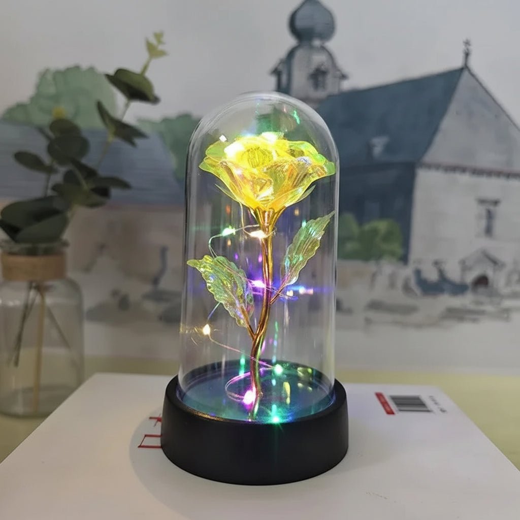 Sztuczna Róża Podświetleniem LED Dekoracja Walentynki Prezent Wesele