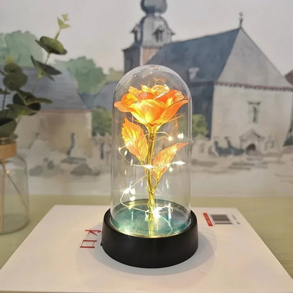 Sztuczna Róża Podświetleniem LED Dekoracja Walentynki Prezent Wesele