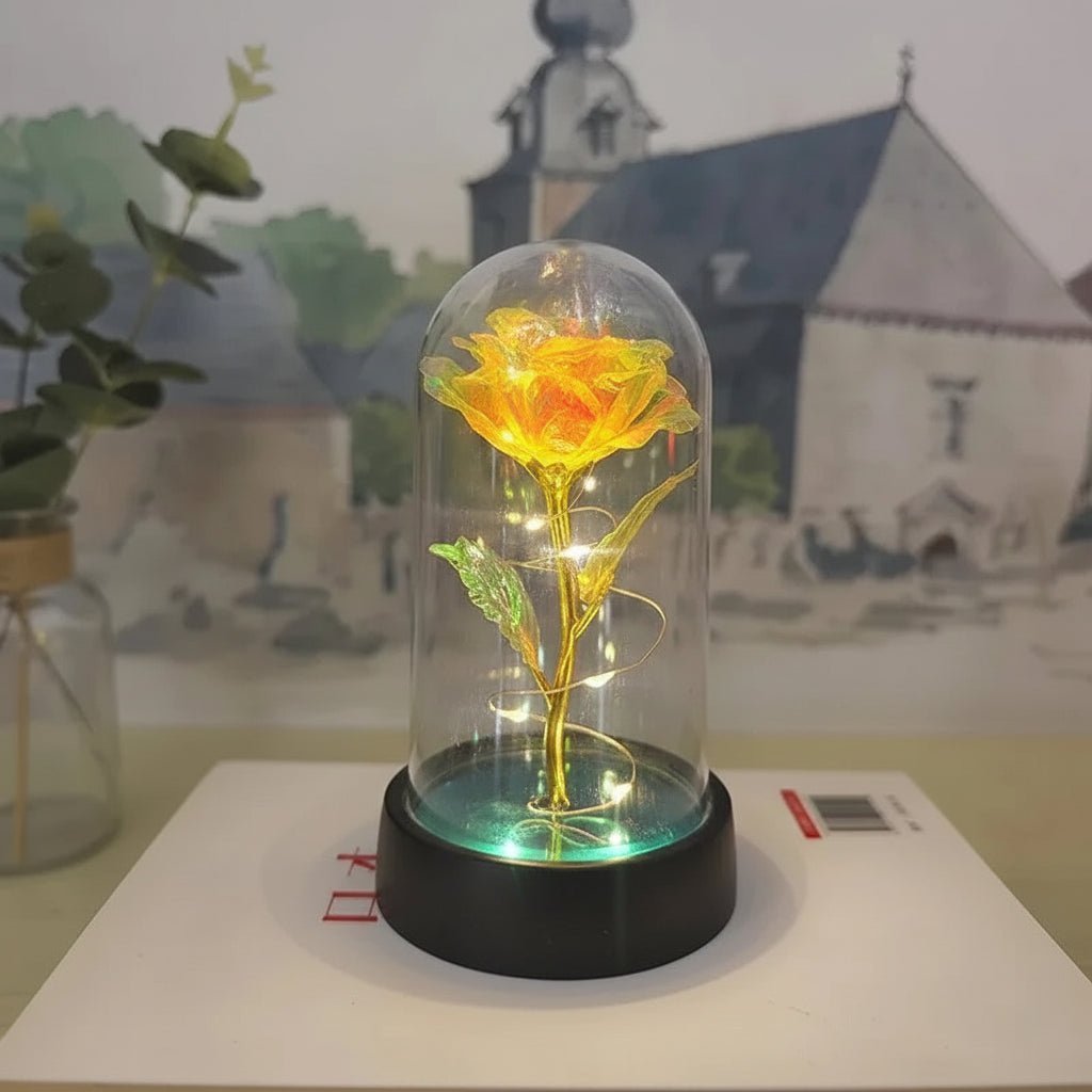 Sztuczna Róża Podświetleniem LED Dekoracja Walentynki Prezent Wesele