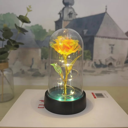 Sztuczna Róża Podświetleniem LED Dekoracja Walentynki Prezent Wesele