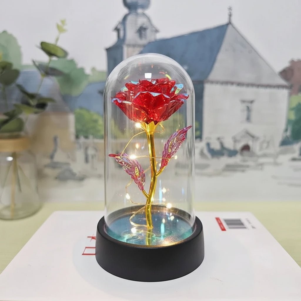 Sztuczna Róża Podświetleniem LED Dekoracja Walentynki Prezent Wesele