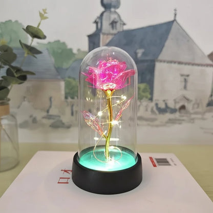Sztuczna Róża Podświetleniem LED Dekoracja Walentynki Prezent Wesele