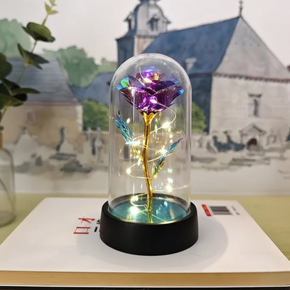 Sztuczna Róża Podświetleniem LED Dekoracja Walentynki Prezent Wesele