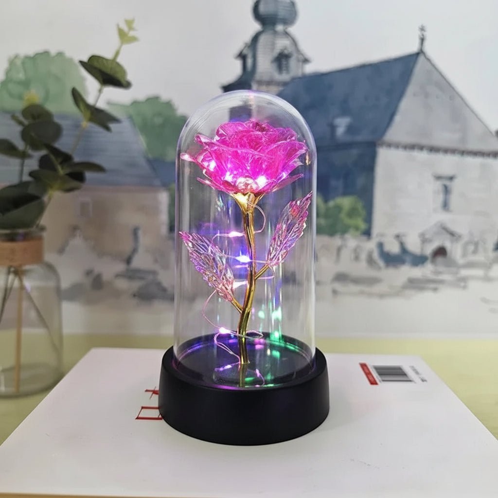 Sztuczna Róża Podświetleniem LED Dekoracja Walentynki Prezent Wesele