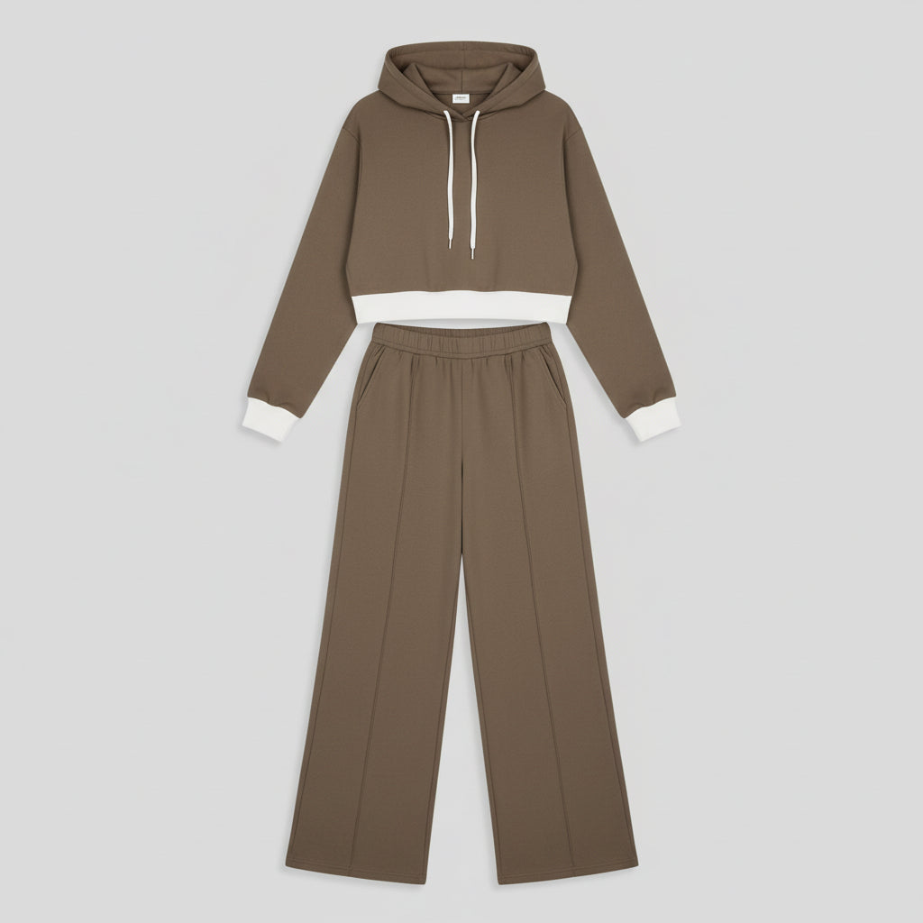 Damski Dwuczęściowy Zestaw Domowy Spodnie Bluza