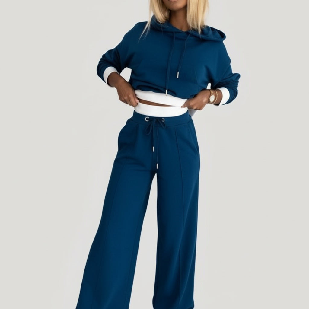 Damski Dwuczęściowy Zestaw Domowy Spodnie Bluza