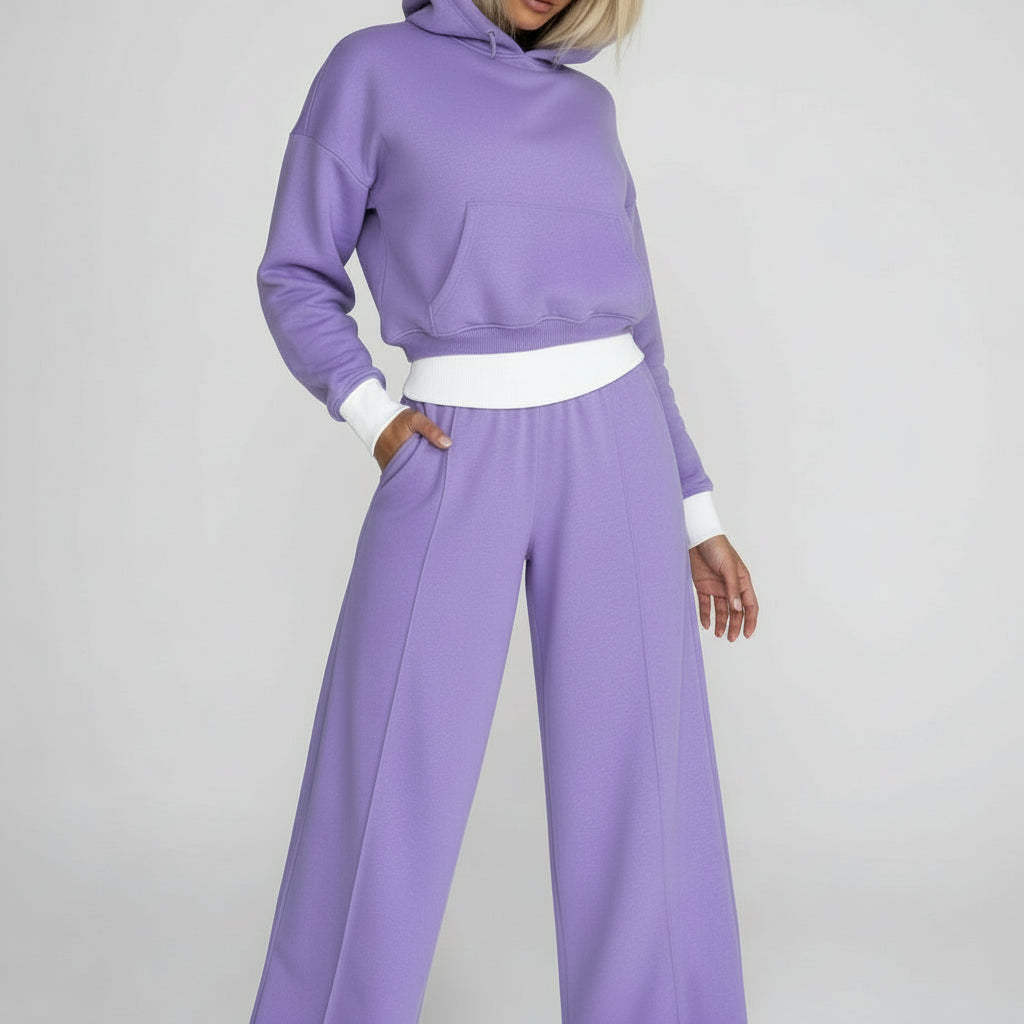 Damski Dwuczęściowy Zestaw Domowy Spodnie Bluza